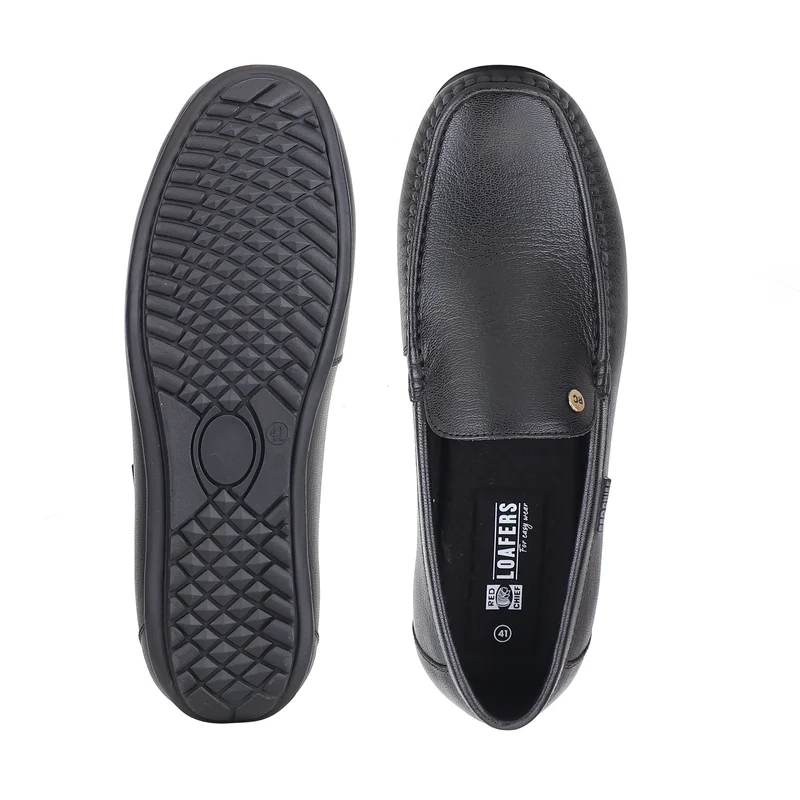 Red Chief Comfortable Genuine Leather Loafer Formal Shoe For Men | Rc4036 Black