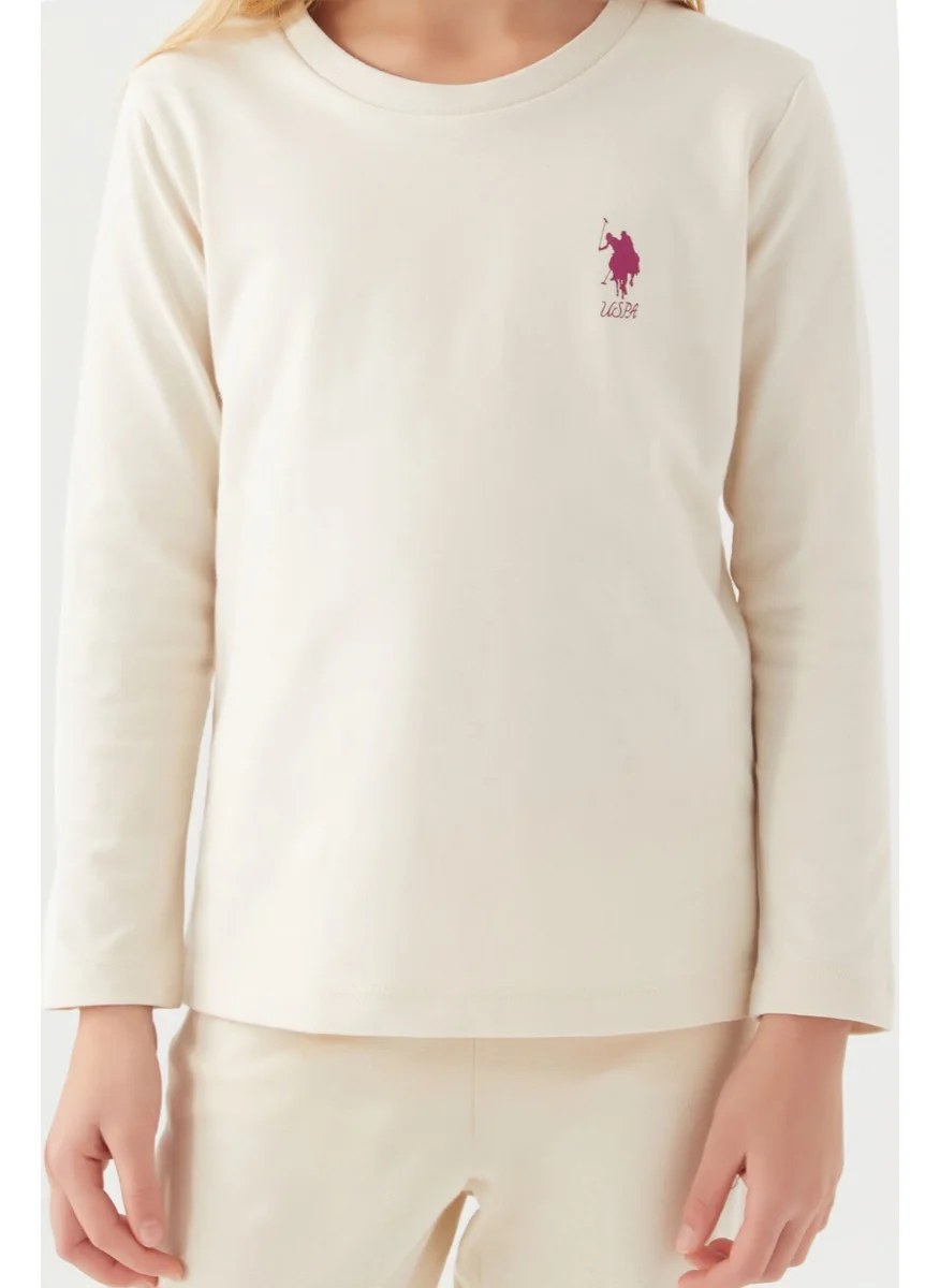 يو اس بولو اسن Girls Beige Pajama Set
