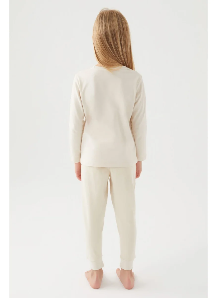 يو اس بولو اسن Girls Beige Pajama Set