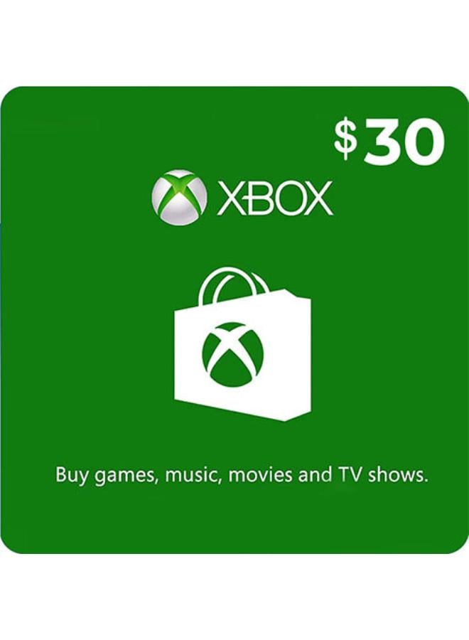 Xbox Live Gift Card -USA 30 USD