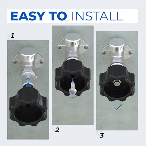 Xinafan Wall Hydrant Handle Kit 500 400 300 Outdoor Faucet Handle Replacement Frost Proof Wheel Shaped Outside Water Faucet Handle Part Kit Accessories - Image 4