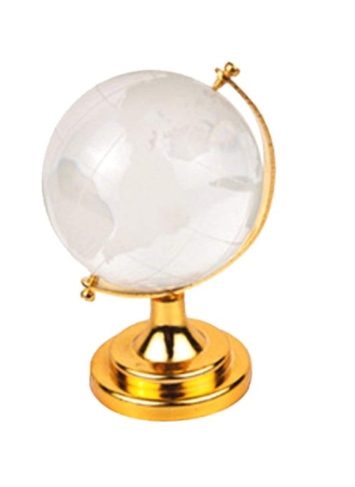 numeroastro Vastu Feng Shui Crystal Globe With Golden Stand For Vastu Feng Shui Small 6 Cms 1 Pc