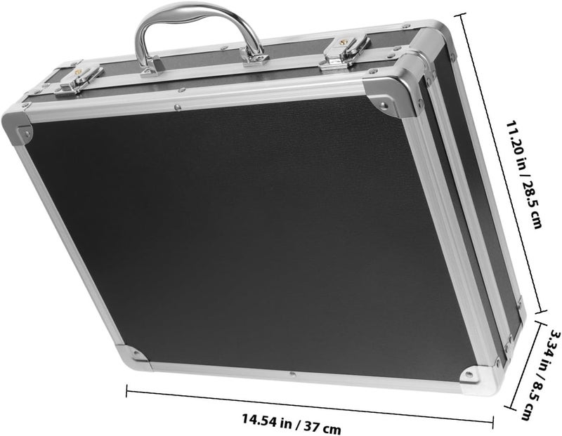 KICHOUSE Aluminum Alloy Tool Box Briefcase with Shockproof Foam Portable Handheld Storage Case Small Hard Aluminum Storage Case for Men Document Organizer - Image 2