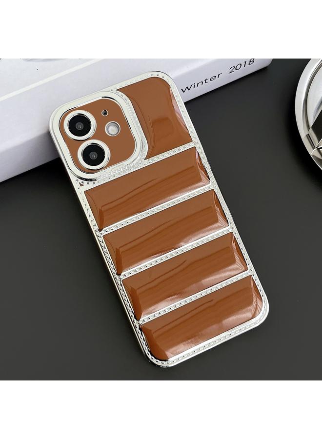 زبون جراب لهاتف iPhone 12 مصنوع من مادة TPU ذات حافة فضية مطلية بالكهرباء - Image 1