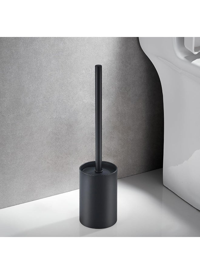 BRIMIX - BRIMIX Toilet Brush with Holder Set Stainless Steel 304 Toilet Cleaning Brush for Bathroom Round Floor Standing Toilet Bowl Brush - Image 1