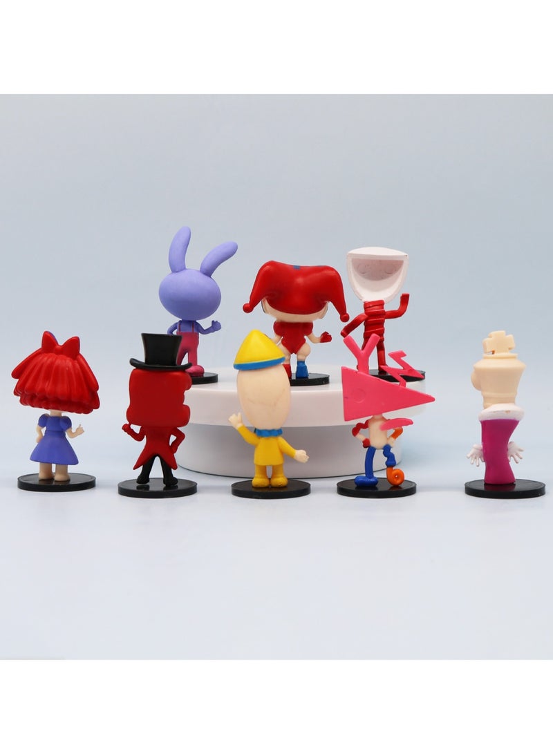 Eight-Piece Set Q version Of Numbers Circus Action Figure Model Ornaments Suitable For Collection And Gift ,Bag Pack - Image 4