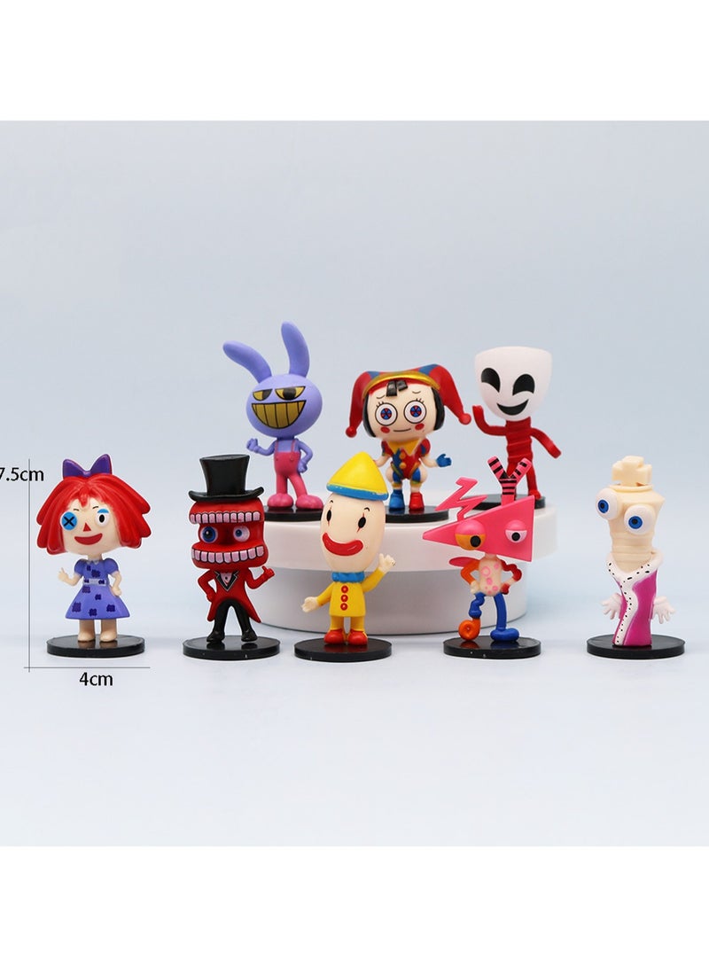 Eight-Piece Set Q version Of Numbers Circus Action Figure Model Ornaments Suitable For Collection And Gift ,Bag Pack - Image 5