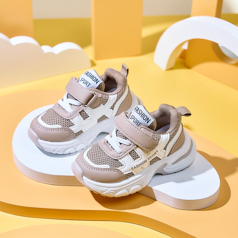 Mesh Sneakers Lightweight Flexible Sole Walking Shoes For Kids Indoor And Outdoor Activities - Image 1