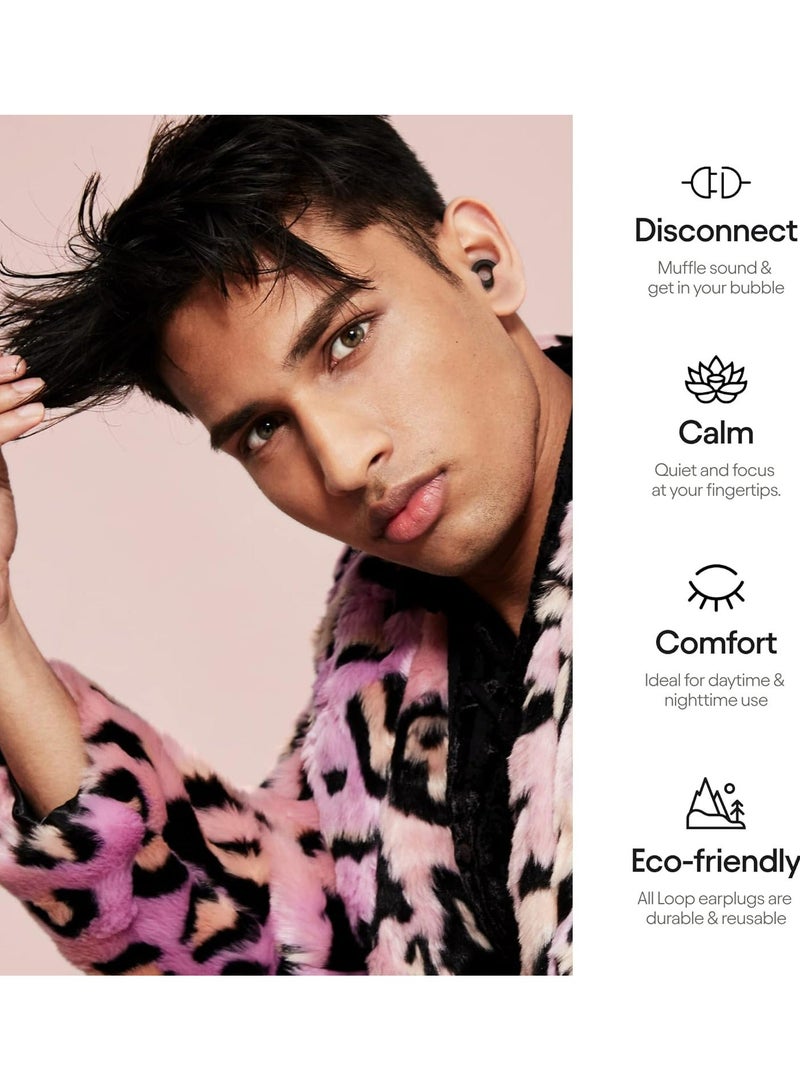 Fanski Quiet Ear Plugs For Noise Reduction，Super Soft，Reusable Hearing Protection in Flexible Silicone for Sleep, Noise Sensitivity–Black - Image 4