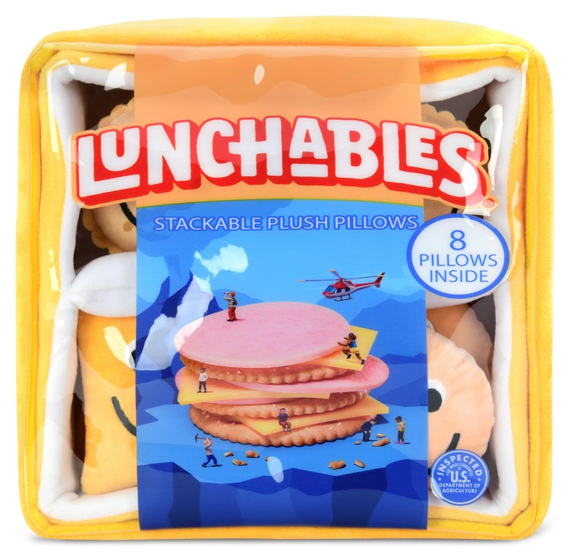 iscream Kraft Lunchables Package 11" x 11" Pillow Set with Mini Turkey, Cheese & Crackers Pillows - Image 2