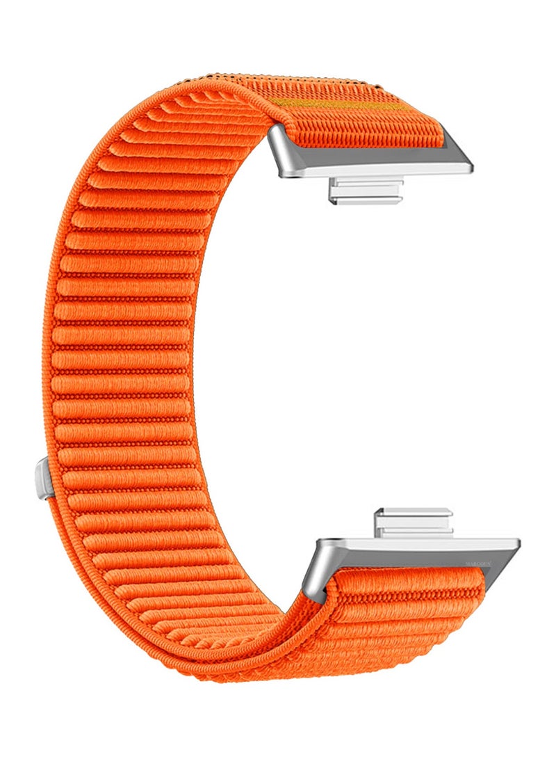 CATANES Premium Magnetic Loop Watch Band for Huawei Watch 4 & Watch 4 Pro Adjustable, Soft & Durable Replacement Strap Orange - Image 3