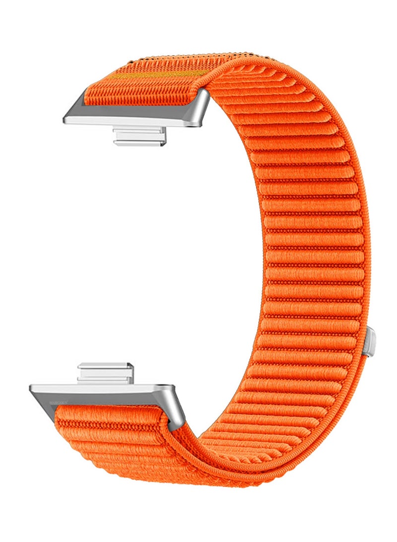 CATANES Premium Magnetic Loop Watch Band for Huawei Watch 4 & Watch 4 Pro Adjustable, Soft & Durable Replacement Strap Orange - Image 2