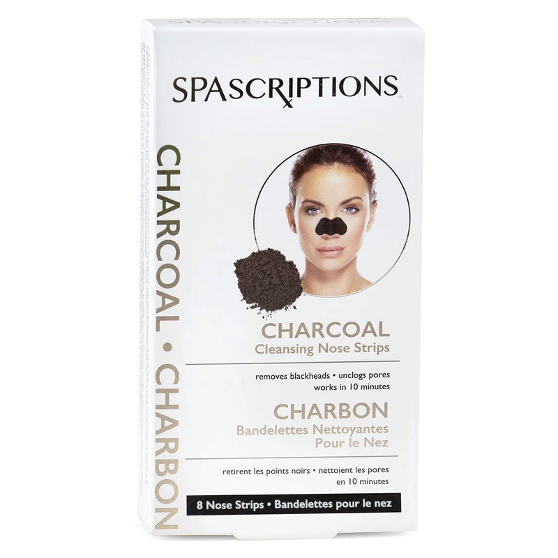 SpaScriptions Charcoal Cleansing Nose Strips 8 Strips Included