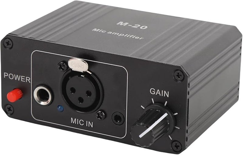 Aramox 48V Condenser Microphone Preamplifier XLR Output Aluminum Alloy For Live Streaming - Image 5