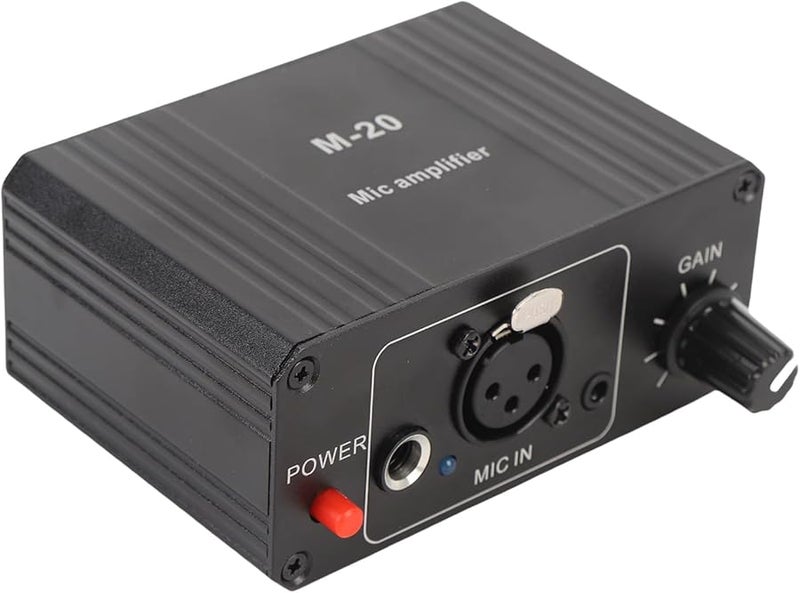 Aramox 48V Condenser Microphone Preamplifier XLR Output Aluminum Alloy For Live Streaming - Image 1