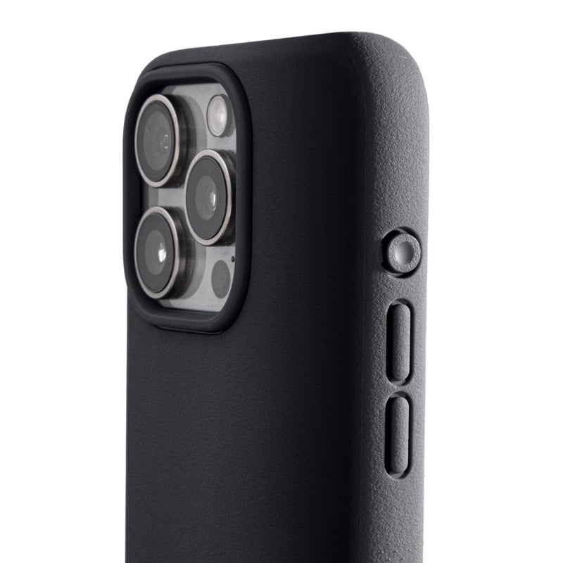 TineeOwl تينيوول لهاتف آيفون 15 برو - غلاف مغناطيسي من سلسلة دون، متوافق مع ماج سيف، TPU، تصميم بسيط، نحيف/رفيع، بقبضة مع بطانة من الألياف الدقيقة، زر عمل دائري (أسود، آيفون 15 برو) - Image 1