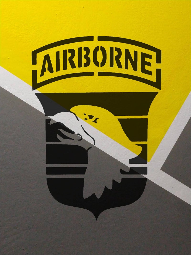 STENCILAIR Reusable 101st Airborne Division Stencil 8.5" x 11" - Custom, Military-Themed Design for Patriotic Crafts - Image 3