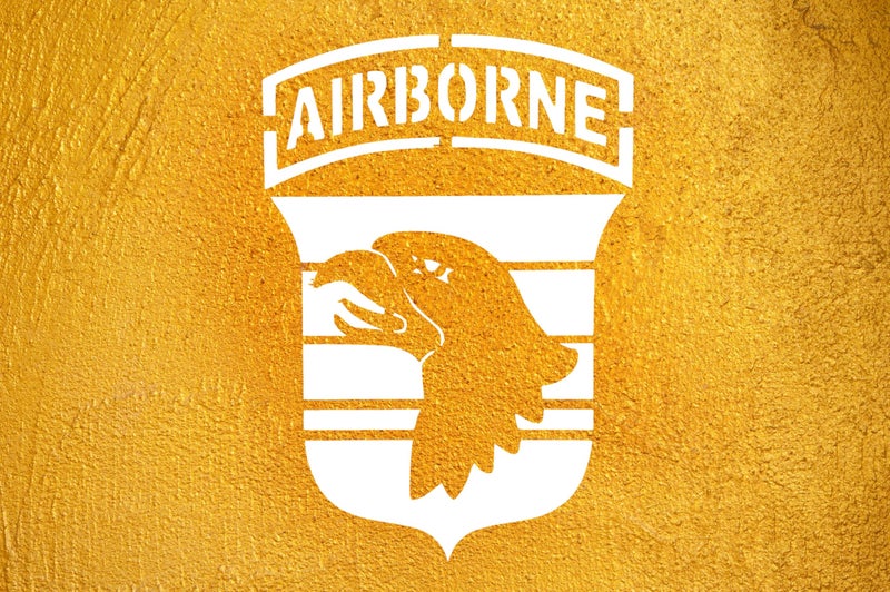 STENCILAIR Reusable 101st Airborne Division Stencil 8.5" x 11" - Custom, Military-Themed Design for Patriotic Crafts - Image 2