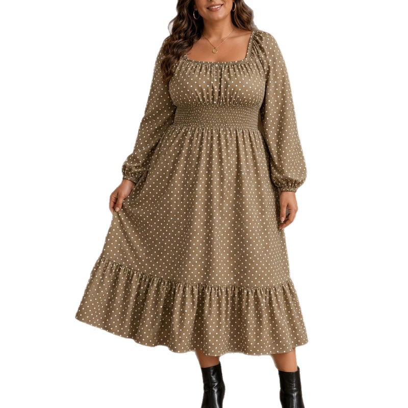 Plus Size Polka Dot Dress for Women - Image 5
