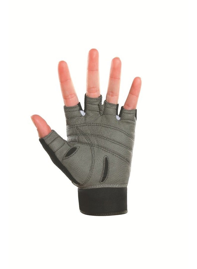 Bionic Women's StableGrip 1/2 Finger Fitness Gloves w/ NaturalFit Technology, Black (PAIR) Medium - Image 2