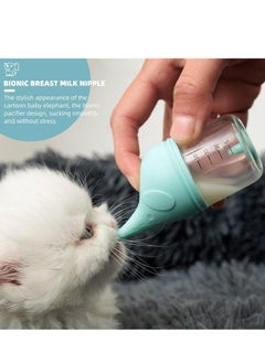 A.M Kitten Feeding Bottles - Newborn Animals Milk Bottles for Nursing, Cute Elephant Shape, Puppy Milk Feeder with Anti-choking Design, Soft and Durable Animal Nursing Bottle Pet Feeding Bottle (small)  - Image 5