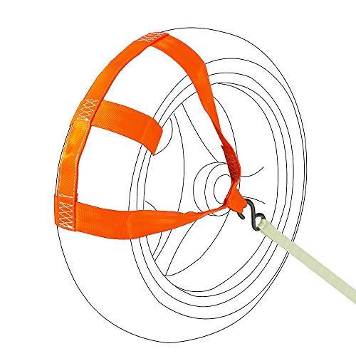 MOTO4U Universal Motorcycle Rear Wheel Tie down Strap in Orange - Image 1