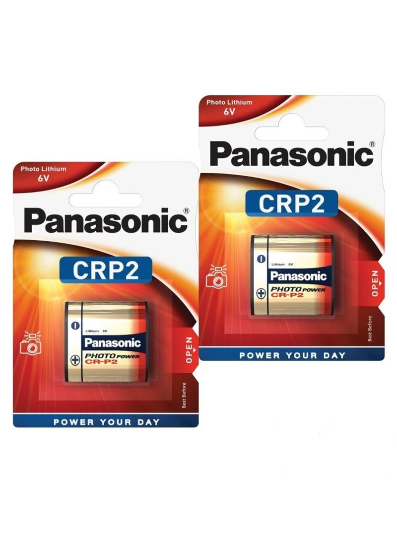 Panasonic CR-P2 Lithium 6V Batteries - 2 Pieces - Image 1