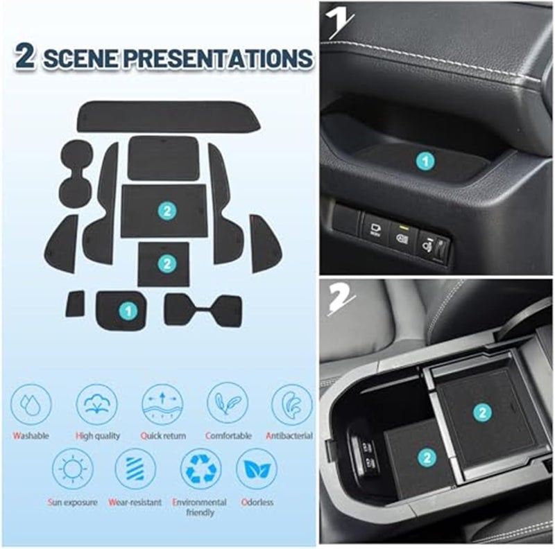 Vuzmode Non-Slip Rubber Mats for Toyota RAV4 2019-2024 - Image 3