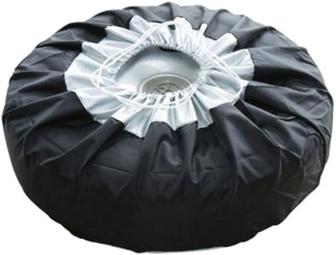 Comily Plus+ 4pcs 210D Polyester Spare Tire Covers - Black/Silver - Image 4