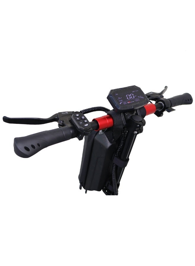 Chenxian CHENXIAN X2 Electric Scooter for Adults – 48V 13Ah Battery, 10" Tires, Dual Suspension, Foldable, Speedometer, Disc Brakes, LED & RGB Lights, 3-Speed Modes, Storage Bag – Urban Commuter Scooter  - Image 4