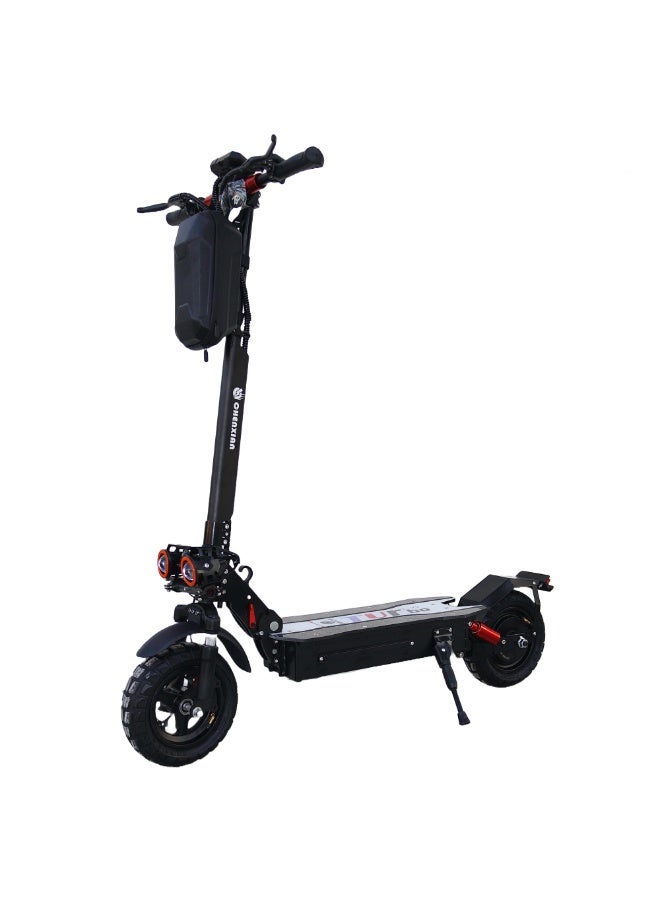 Chenxian CHENXIAN X2 Electric Scooter for Adults – 48V 13Ah Battery, 10" Tires, Dual Suspension, Foldable, Speedometer, Disc Brakes, LED & RGB Lights, 3-Speed Modes, Storage Bag – Urban Commuter Scooter  - Image 1