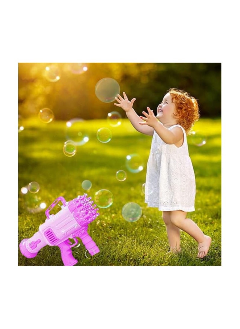 KIDSWAY - Plastic Bubble 32 Holes Toy Bubble Maker Bubble Machine [Battery Operated/NOT Included] Big Size, Machine with Bubble Solution, Bubble Makers for Kids. - Image 1
