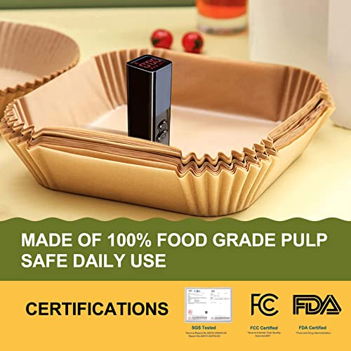 mutvle Air Fryer Liners for bella 4Qt Slim Air Fryer, Bella Air Fryer Accessories, Parchment Paper Liners Disposable Rectangular for Ninja Foodi 2-Basket, Instant Pot Vortex Plus, PowerXL Vortex(100Pcs) - Image 5