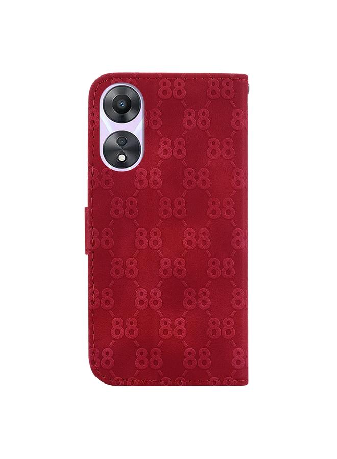 اس-توب جراب لهاتف OPPO A78 4G جراب هاتف جلدي مزدوج منقوش على شكل 8 - Image 3