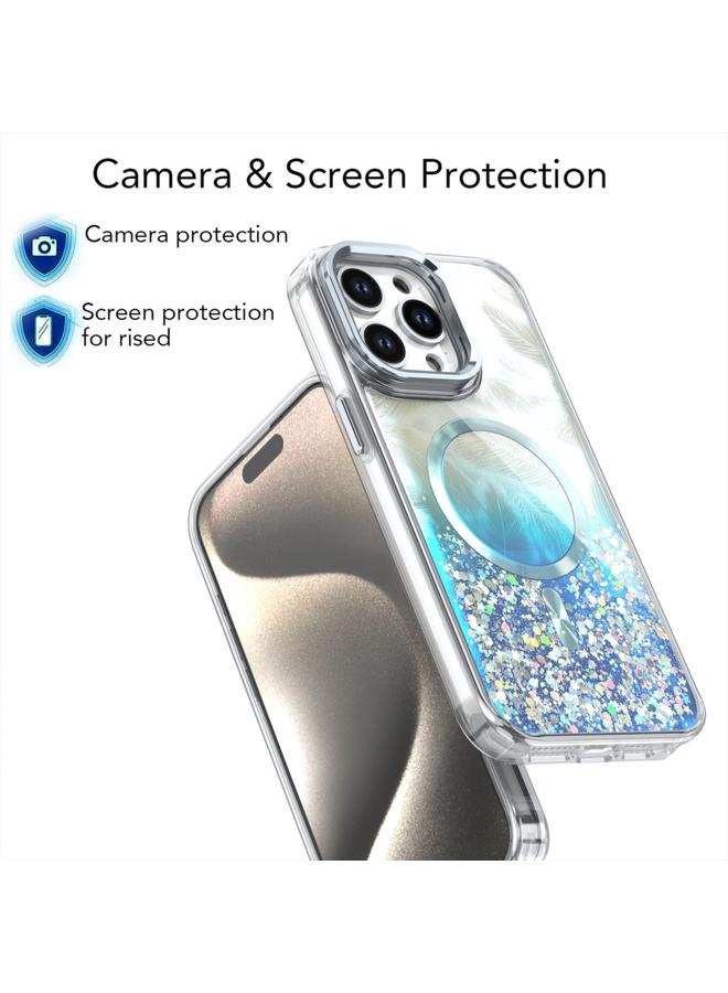 S-TOP Case For iPhone 15 Epoxy CD Texture Lens Holder MagSafe Phone Case - Image 4