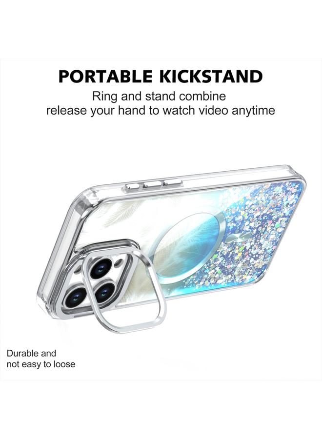 S-TOP Case For iPhone 15 Epoxy CD Texture Lens Holder MagSafe Phone Case - Image 5