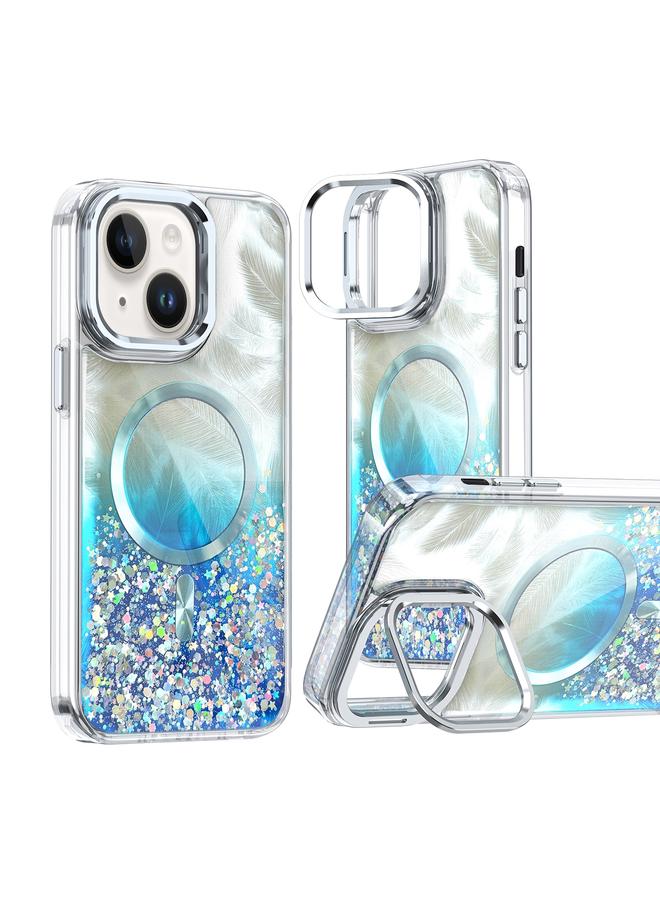S-TOP Case For iPhone 15 Epoxy CD Texture Lens Holder MagSafe Phone Case - Image 1