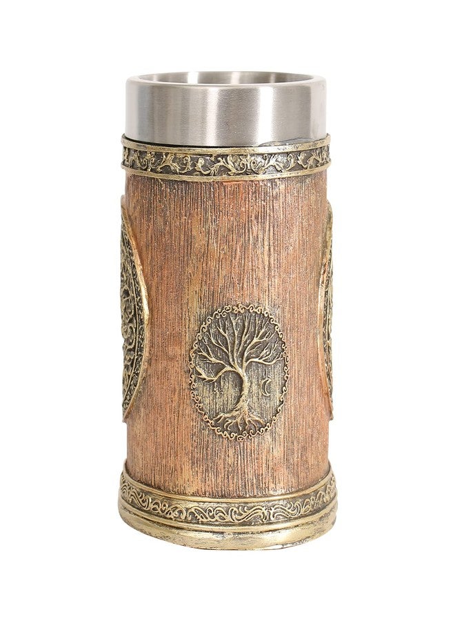 Ottalent 18fl oz Norse Mythology World Tree Yggdrasil Beer Stein Mug, Stainless SteelTheTree of Life Coffee Drink Cup for Men and Father’s Day Gift 600ml - Image 3