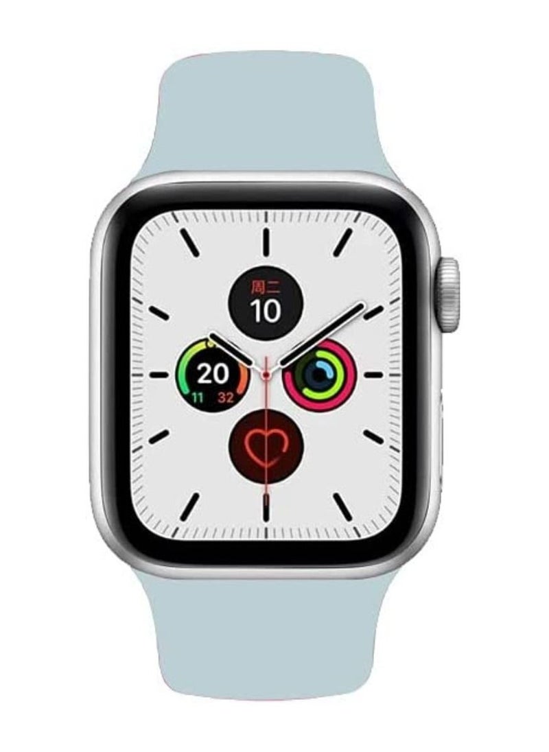 VITION - Sports Band for Apple Watch 44mm 44mm 42mm Soft Silicone Replacement Wrist Strap Compatible with iWatch Apple Watch Series 7/SE/6/5/4/3/2/1 Turquoise - Image 1