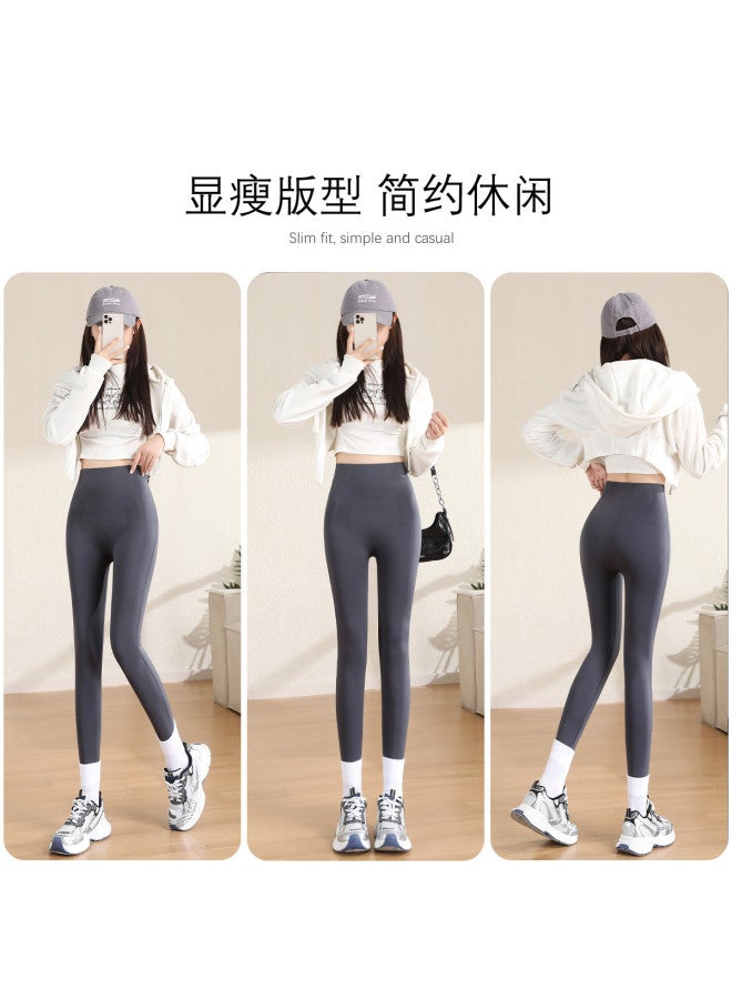 Baleno Solid Color High-waisted Super Stretchy Shark Pants - Spring/autumn New Arrival Tummy Control Lifting Women's Base Layer Extended Length Yoga Barbie Pants - Image 3