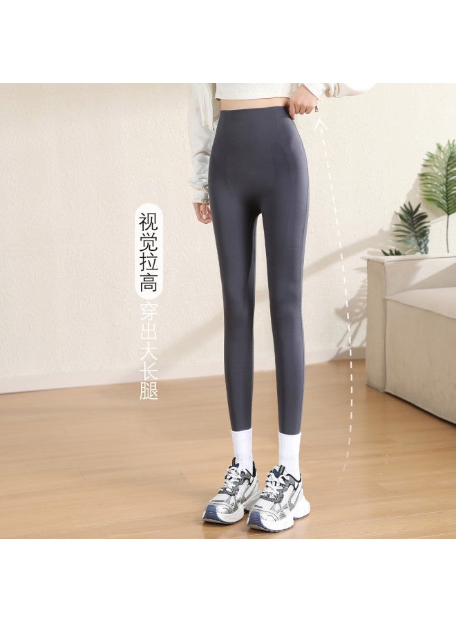 Baleno Solid Color High-waisted Super Stretchy Shark Pants - Spring/autumn New Arrival Tummy Control Lifting Women's Base Layer Extended Length Yoga Barbie Pants - Image 4