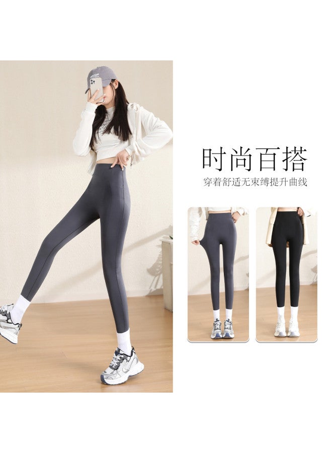 Baleno Solid Color High-waisted Super Stretchy Shark Pants - Spring/autumn New Arrival Tummy Control Lifting Women's Base Layer Extended Length Yoga Barbie Pants - Image 5