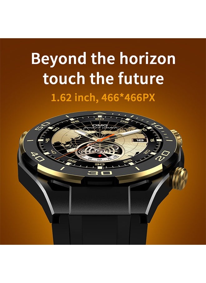 DAREU - Smart Watch 1.45" Smart Watches for Men, Bluetooth Call, AI Voice Assistant, Blood pressure/Blood oxygen/Heart Rate Monitor Monitoring Watch, Support Nfc + Additional Replacement Strap Android iOS - Image 1