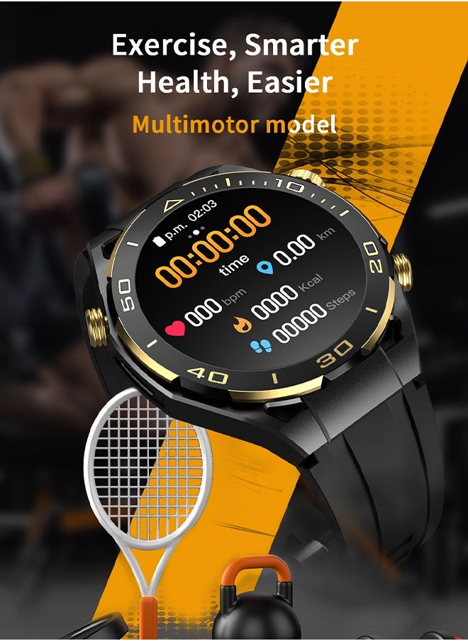 DAREU - Smart Watch 1.45" Smart Watches for Men, Bluetooth Call, AI Voice Assistant, Blood pressure/Blood oxygen/Heart Rate Monitor Monitoring Watch, Support Nfc + Additional Replacement Strap Android iOS - Image 1