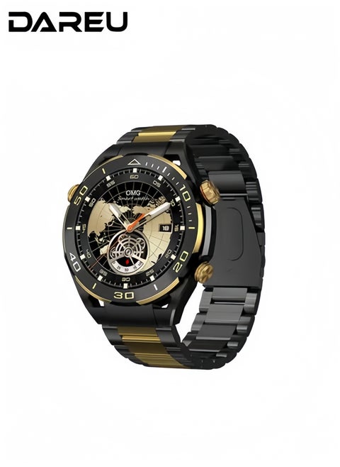 Smart Watch 1.45" Smart Watches for Men, Bluetooth Call, AI Voice Assistant, Blood pressure/Blood oxygen/Heart Rate Monitor Monitoring Watch, Support Nfc + Additional Replacement Strap Android iOS