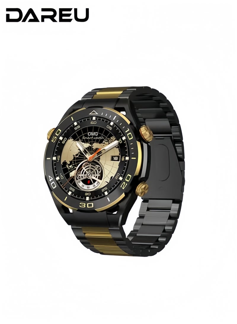 DAREU - Smart Watch 1.45" Smart Watches for Men, Bluetooth Call, AI Voice Assistant, Blood pressure/Blood oxygen/Heart Rate Monitor Monitoring Watch, Support Nfc + Additional Replacement Strap Android iOS - Image 1