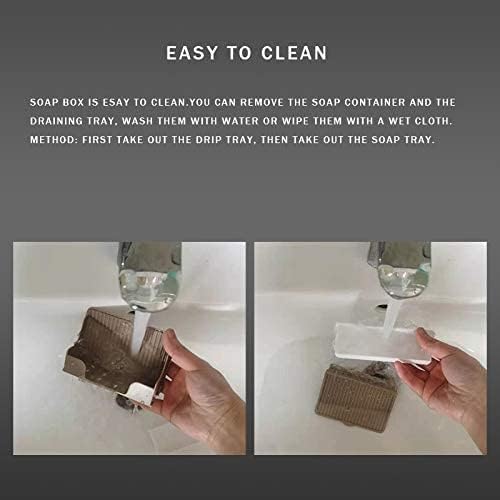YONIMI Double Bar Soap Dish with Drainage Box, Premium Plastic Soap Holder, Soap Saver for Shower, Easy Cleaning, Dry,Extend Soap Life,No Drilling Soap Box are Simple, Beautiful and Practical (1 pcs) - Image 3