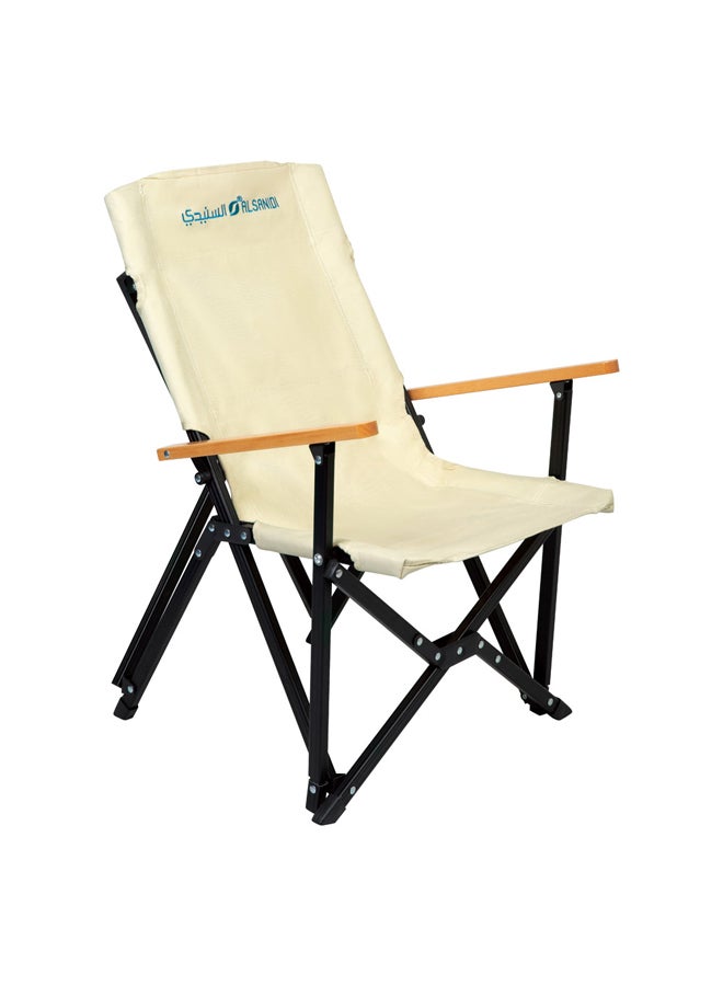 AL SANIDI AlOla foldable travel chair, Camping Chair, White, Size47*46*68.5Cm - Image 1