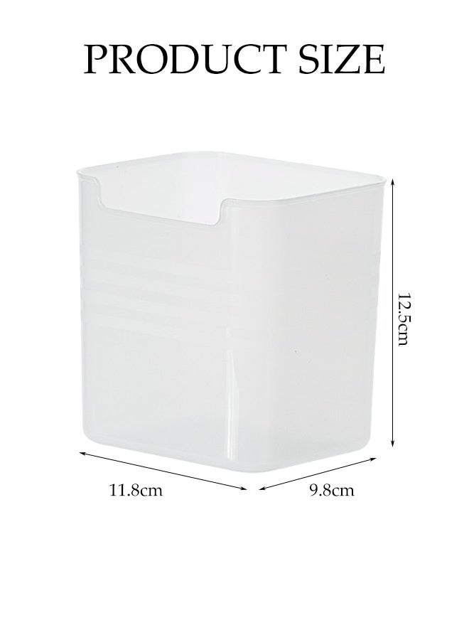 DUNISO 6Pcs Food Storage Boxes Plastic Stackable Fridge Storage Bins Multifunctional Translucent Refrigerator Side Door Fruit and Vegetable Organizer Box  For Fridge, Kitchen, Pantry, Cabinets - Image 4