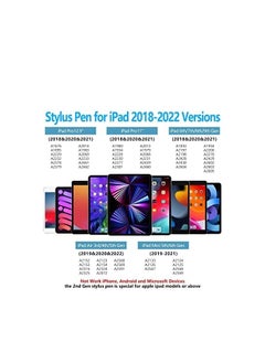 Generic Stylus Pen for iPad with Palm Rejection Compatible with 2018-2023 10-9-8-7-6 Pro 11-inch 12.9-5-4-3 Mini-Air-3. White  - Image 2